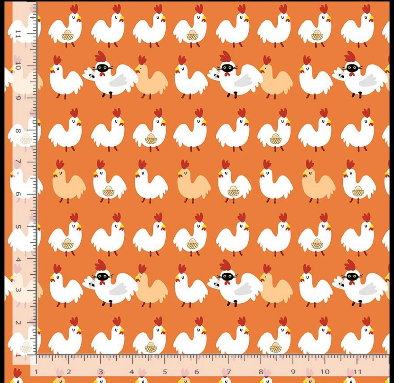 Carrot Chicken Run | Bok Bok Meow by Leezaworks for Dear Stella